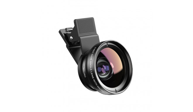 Mobile lens APEXEL APL-0.45XWM 0.45x wide angle+12.5x macro lens (black)