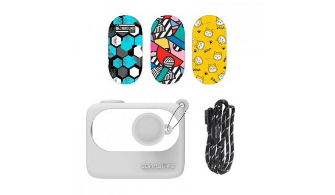 Protective Case Sunnylife foProtective Case Sunnylife for Insta360 GO 3 White with stickersr Insta36