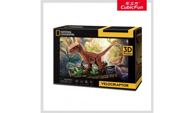 CUBIC FUN National Geographic 3D puzzle Velociraptor