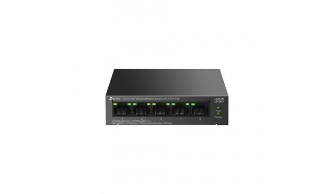 TP-Link LiteWave LS105P Unmanaged Fast Ethernet (10/100) Power over Ethernet (PoE) Black