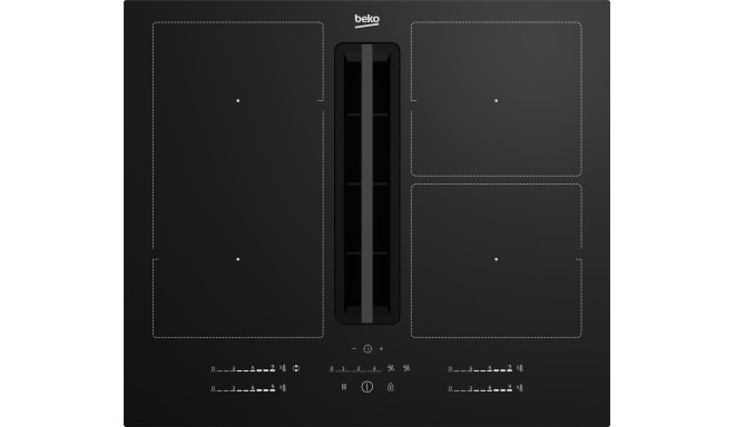 Beko HIXI 64700 UF Black Built-in 60 cm Zone induction hob 4 zone(s)