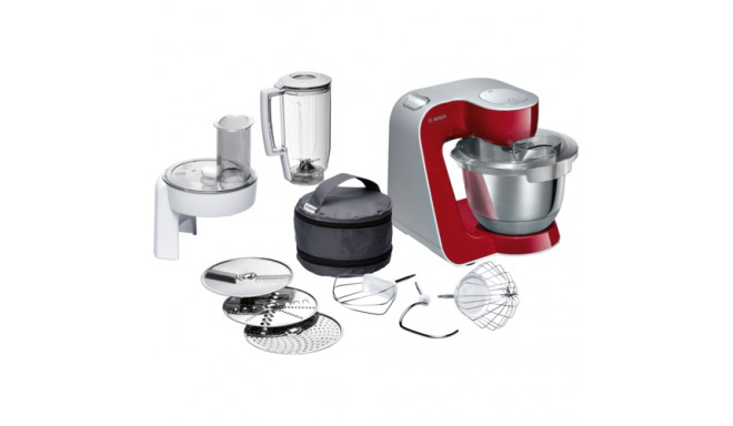 Bosch MUM58720 food processor 1000 W 3.9 L Grey, Red, Stainless steel