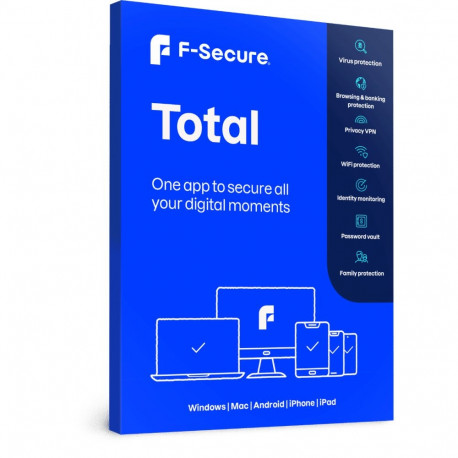 Tarkvara F-SECURE TOTAL (ESD), 2 aastat, 1 seade