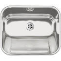 Deante single-bowl utility sink 45 x 55cm steel (ZYK_0100)