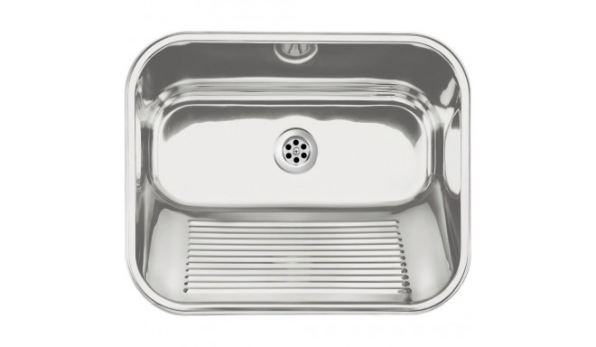 Deante single-bowl utility sink 45 x 55cm steel (ZYK_0100)
