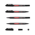 Double-sided permanent marker ErichKrause® Double P-80, color: black (box 12 pcs.)