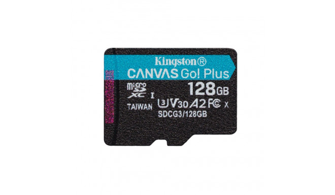 Kingston Canvas Go! Plus MicroSDXC 128 GB Class 10 UHS-I/U3 A2 V30 (SDCG3/128GBSP)