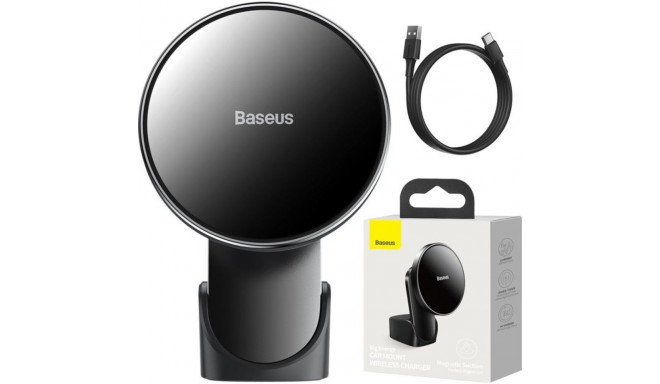 Baseus Big Energy car holder with 15W inductive charger for iPhone 12 series (black)