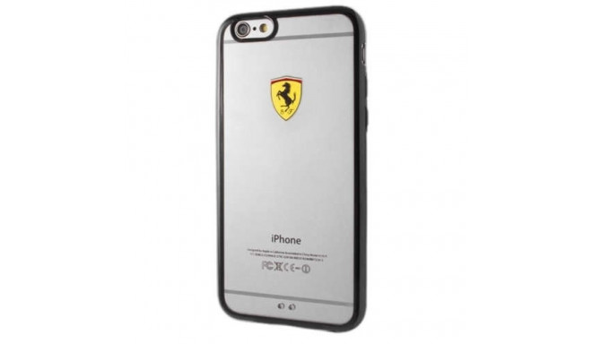 Ferrari Hardcase FEHCP6BK iPhone 6/6S racing shield läbipaistev must