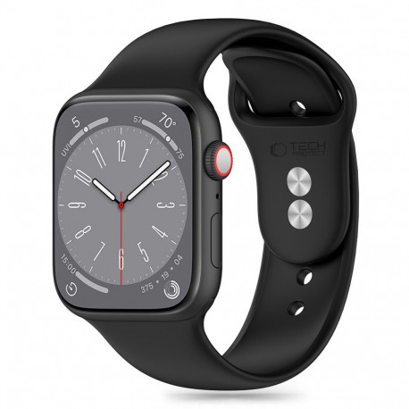 TECH-PROTECT SILICONE APPLE WATCH 8 / 9 / 10 / 11 / SE / ULTRA (44 / 45 / 46 / 49 MM) BLACK