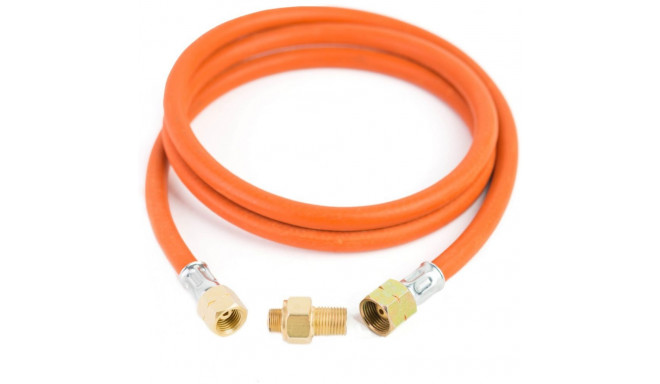 Meva Reduction connection to a tourist gas cylinder G 3/8" L - 7/16" hose 1.5 m