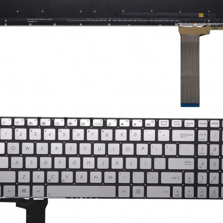 Keyboard ASUS N550J, US (silver)