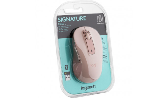 Logitech juhtmevaba hiir Signature M650L, roosa