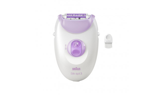 Braun SE3-000 Silk épil 3 valge/lilla epilaator, 2 võimsusastet