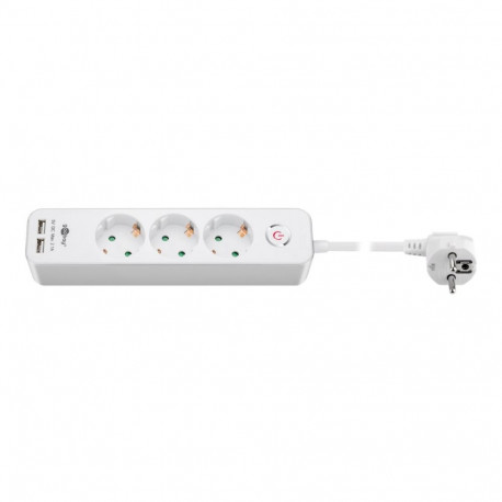 Goobay | 41264 3-Way Power Strip with Switch and USB | Sockets quantity 3