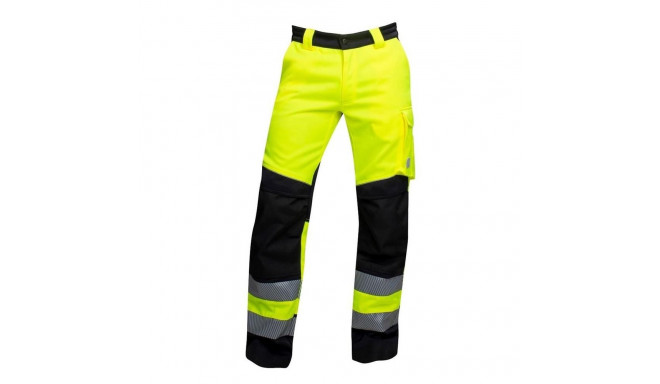 HI-VIZ TROUSERS SIGNAL YELLOW-BLACK 52