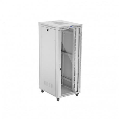 Lanberg rack-kapp V2 19" põrandapealne 42U/800X1000 (lamedalt pakendis) klaasuksega LCD, hall