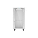 RACK CABINET 19" FREE-STANDING 22U/600X800 (FLAT PACK) WITH GLASS DOOR LCD GREY LANBERG V2