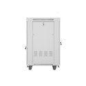 RACK CABINET 19" FREE-STANDING 22U/600X800 (FLAT PACK) WITH GLASS DOOR LCD GREY LANBERG V2