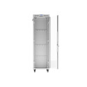 RACK CABINET 19" FREE-STANDING 42U/600X800 (FLAT PACK) WITH GLASS DOOR LCD GREY LANBERG V2