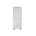 RACK CABINET 19" FREE-STANDING 42U/600X800 (FLAT PACK) WITH GLASS DOOR LCD GREY LANBERG V2