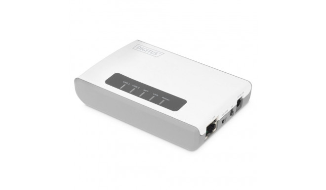 Digitus 2 Port USB 2.0 Wireless Multi-Functional Network Server, 300 Mbps