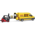 Bruder MB Sprinter DHL with driver, model vehicle (yellow)