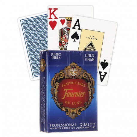 Fournier 818 Linen Finish Poker Cards (Blue)