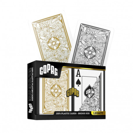 Copag Legacy Bridge Jumbo Index Playing Cards Double Deck (Black & Gold)