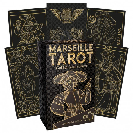 Lo Scarabeo Marseille Tarot Cards Gold And Black Sp. Permission