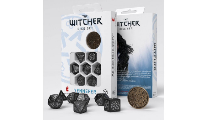 The Witcher Yennefer The Obsidian Star Dice Set (Black & Silver)