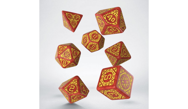 Starfinder Dawn Of Flame Dice Set Brown And Yellow Colors