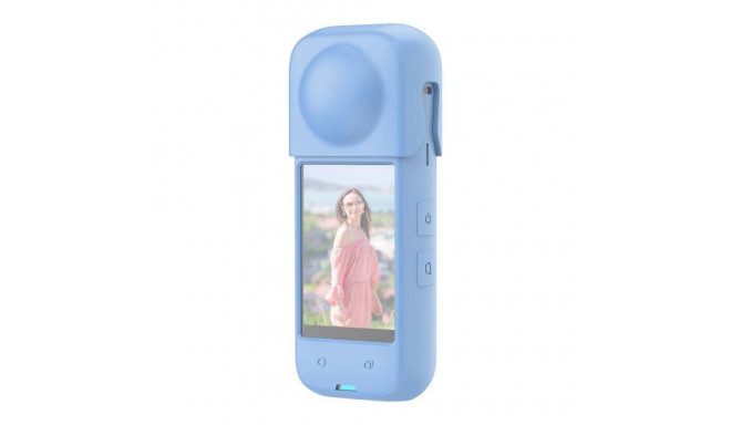 Silicone protective case PULUZ for Insta360 X4 (blue)