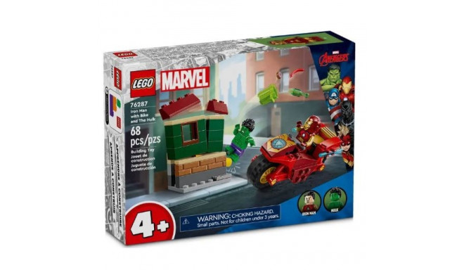 Marvel Super Heroes Iron Man with Bike and The Hulk