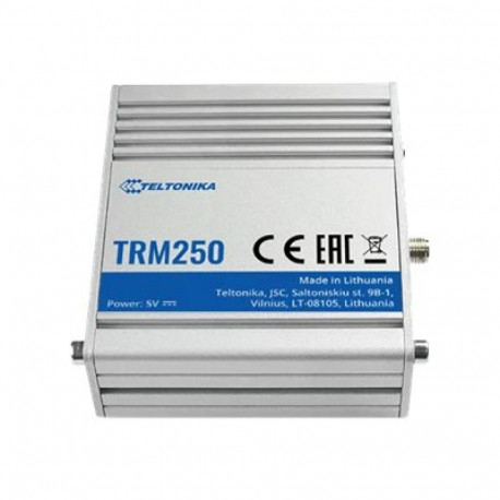 Teltonika LTE Cat-M1/NB-IoT modem TRM250, Ethernet LAN (RJ-45) pordid 0, ilma mesh-toeta, ilma MU-MI