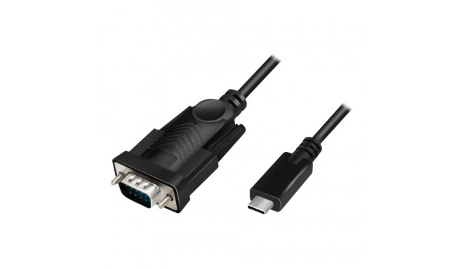 LOGILINK AU0051A USB2.0 Type-C cable USB-C/M to DB9/M serial 1.2m Win11