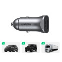 Ugreen 40858 Kiire Auto Duo laadija USB-A / USB-C 30W PD PPS (CD130) Hall