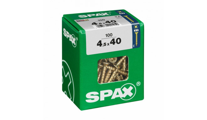 Box of screws SPAX Wood screw Flat head (4,5 x 40 mm)