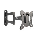Maclean MC-417 Full Motion TV Monitor Wall Mount 13-32" 30kg max. VESA 100x100 Black Powder Coated U