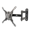 Maclean MC-418 TV Monitor Full Motion Wall Mount 23"-43" 30kg max VESA 200x200 Black Tilting Rotatin