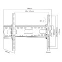 Maclean TV MC-421 Wall Mount Bracket 32"-90" VESA 600x400 80kg Tilting Universal Adjustable Spirit L