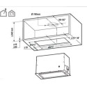 Elica LANE BL MAT/A/72 Built-in Black, Grey 550 m³/h B