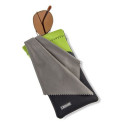 Carson Neoprene Spectacles bag with microfibre cloth - Gray/Green