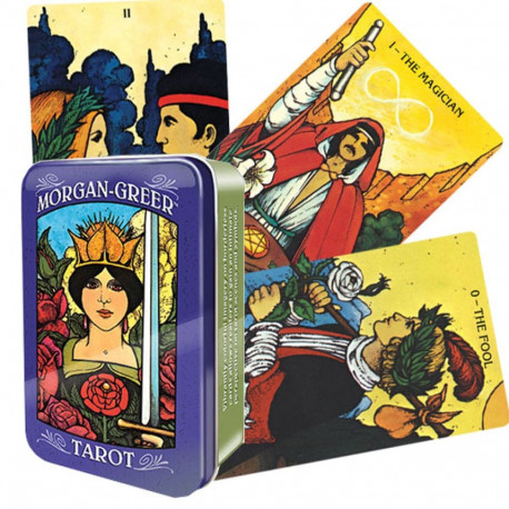 US Games Systems Morgan-Greer Tarot Cards in Metal Box