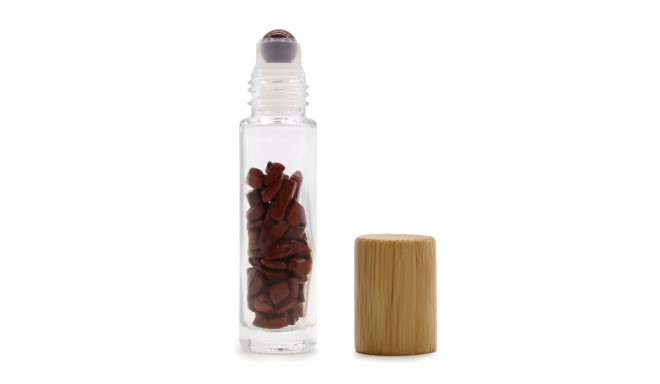 Ancient Wisdom Roller Bottle With Red Jasper Crystals - Wooden Cap