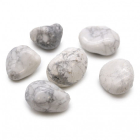 Loose Gemstone - Ancient Wisdom White Howlite 6 Pcs, L Size