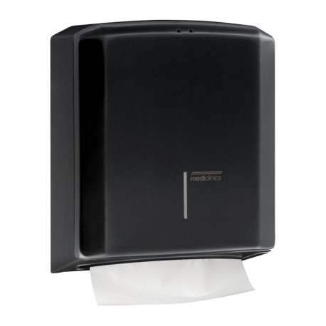 MEDICLINICS DT2106B Paper Towel Dispenser, Black Epoxy