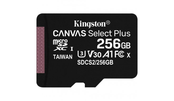 Mälukaart Kingston 256GB Micro SDHC Canvas Select +