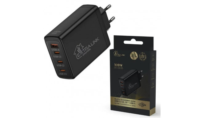 Ładowarka Smart Life Fast Charger 100W GaN 3x USB-C, USB-A