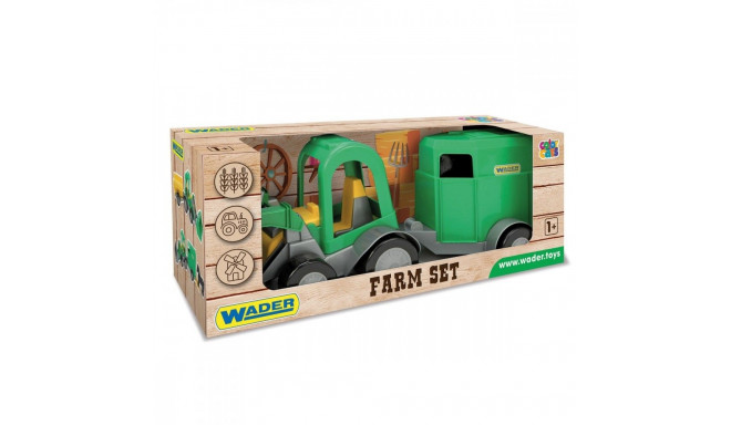 Tractor with a horse trailer